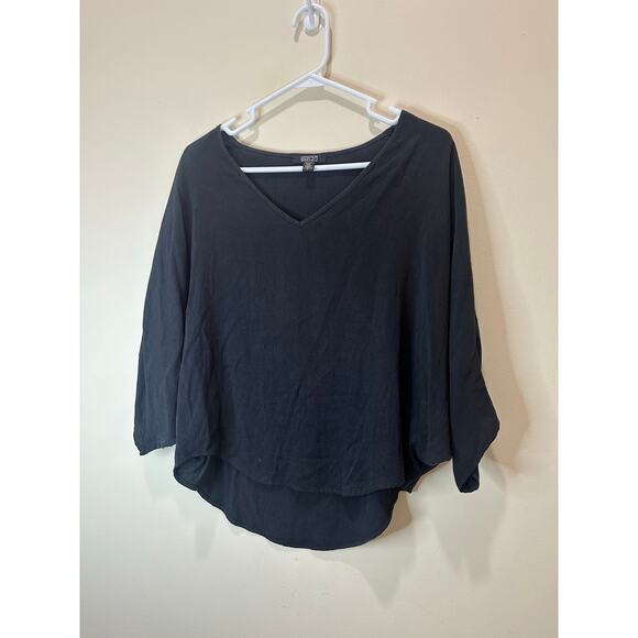 Natalie Busby Sz S Hang Loose Top Tencel Viscose Iron Black - Nice! - Picture 4 of 10